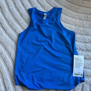 NWT Lululemon Blue High Neck Running and Training Tank Top size 6